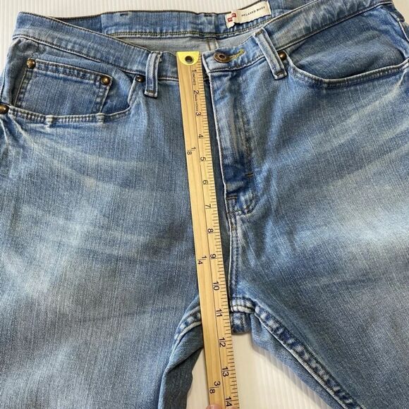 Wrangler Relaxed Bootcut Men's 34x30 Mid Rise Blue Jean whiskered - Picture 8 of 13